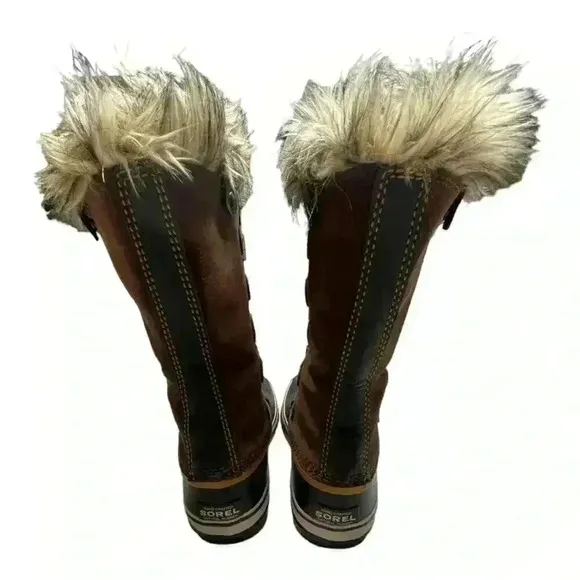 SOREL Joan of Arctic Boots Lined Waterproof Brown Women’s Size 6
