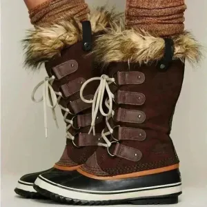 SOREL Joan of Arctic Boots Lined Waterproof Brown Women’s Size 6