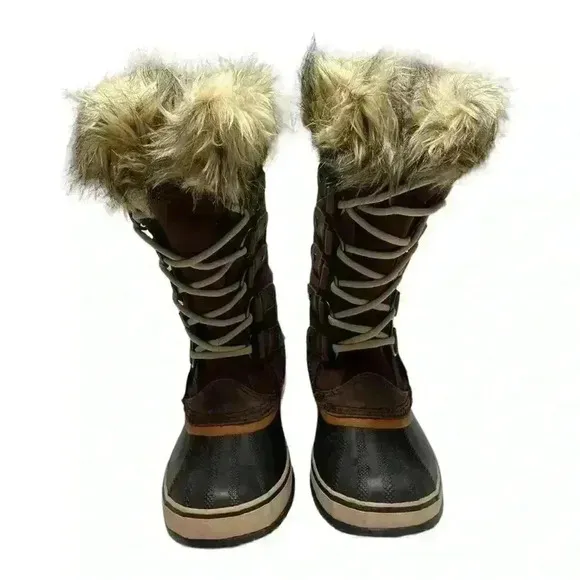 SOREL Joan of Arctic Boots Lined Waterproof Brown Women’s Size 6