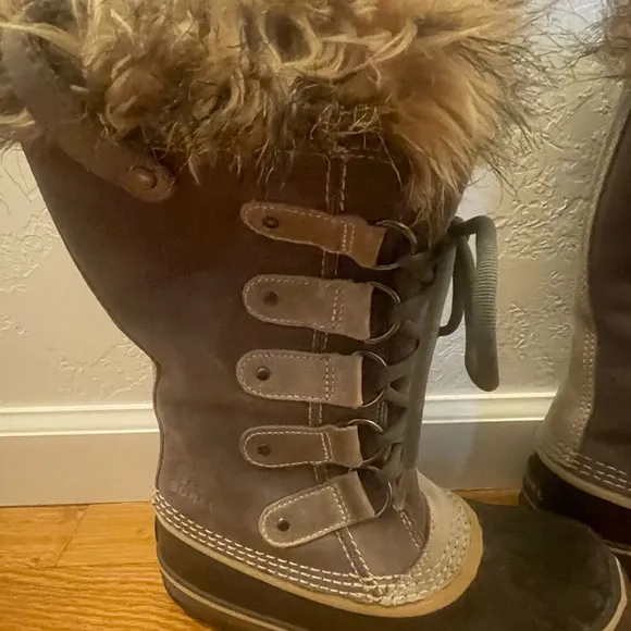 Sorel Joan of Arctic Snow Boots Winter Grey sz 7‎ Woman