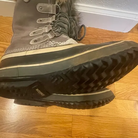 Sorel Joan of Arctic Snow Boots Winter Grey sz 7‎ Woman