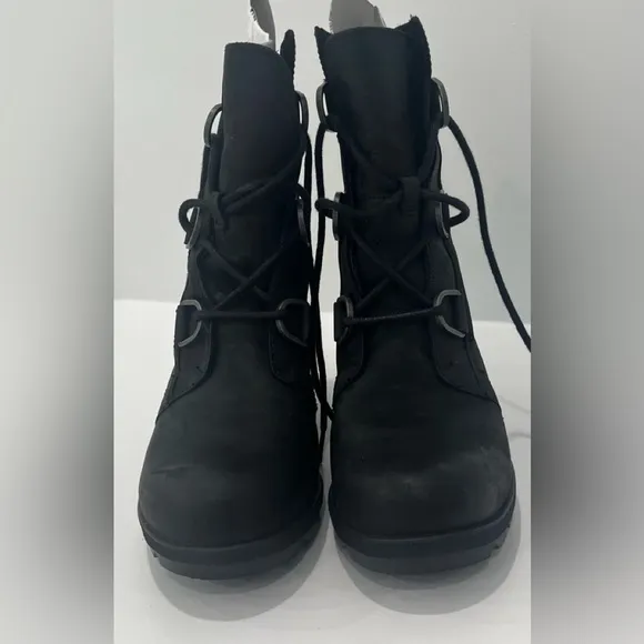 SOREL JOAN OF ARCTIC WEDGE II Black Boots, Size 8.5