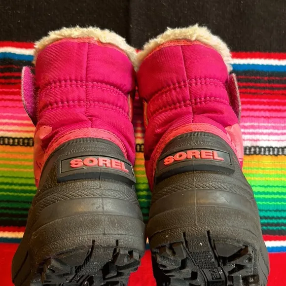SOREL Kid's Commander Grip-Strap Fleece Snow Boots