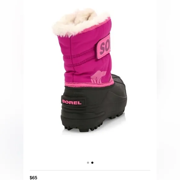 SOREL Kid's Commander Grip-Strap Fleece Snow Boots