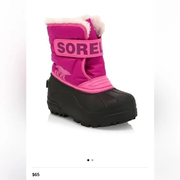 SOREL Kid's Commander Grip-Strap Fleece Snow Boots