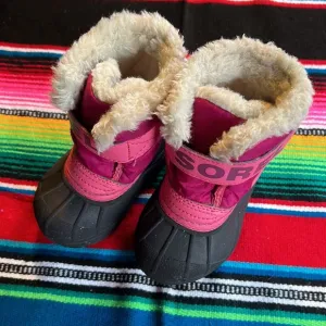 SOREL Kid's Commander Grip-Strap Fleece Snow Boots