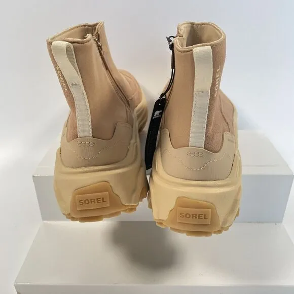 Sorel Kinetic Breakthru Acadia Waterproof Boots Womens Tan Buff Size 10 New