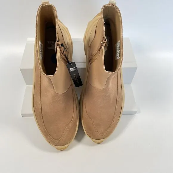 Sorel Kinetic Breakthru Acadia Waterproof Boots Womens Tan Buff Size 10 New