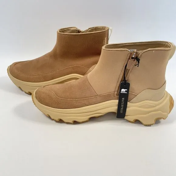 Sorel Kinetic Breakthru Acadia Waterproof Boots Womens Tan Buff Size 10 New