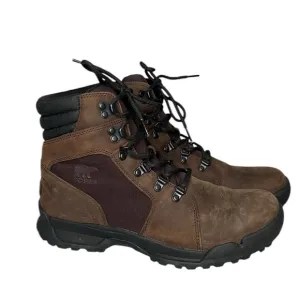 Sorel Mens Size 10 Brown Leather Lace Up Vail Waterproof Hiking Boots Casual