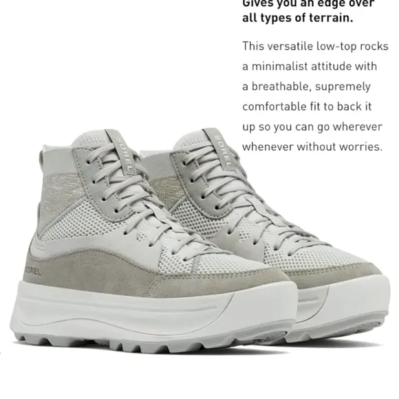 Sorel ona 503 knit mid sneaker grey 9.5 NWT
