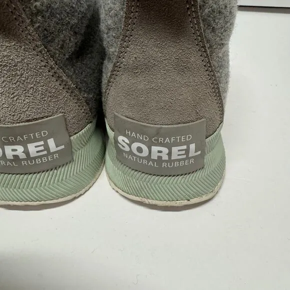 Sorel Womens Out N About III Classic Duck Winter Boots Dove Gray Rubber Size 9