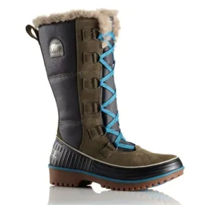 SOREL Women's Tivoli High II Canvas Winter Boots Blue Grey Green Lace Up 7.5