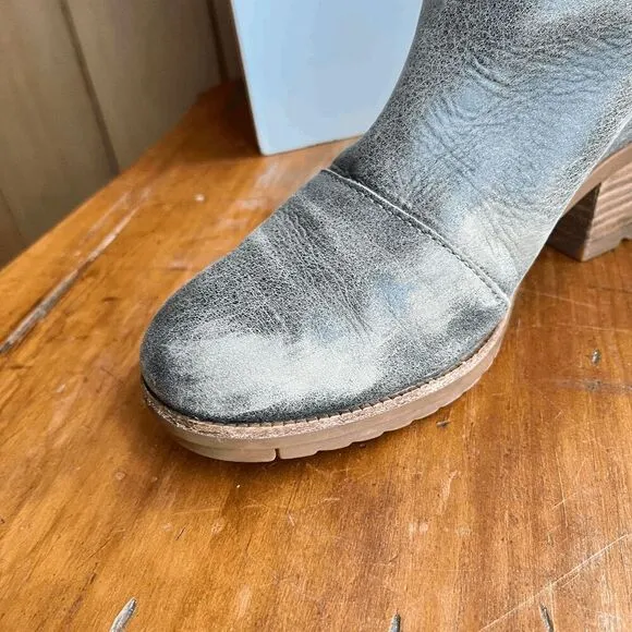 Sorel Cate Waterproof Block Heel Leather-Suede Ankle Boots Women’s 7.5
