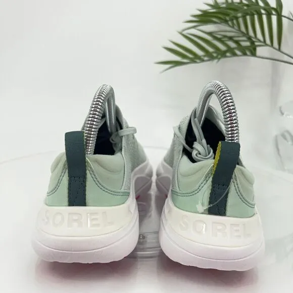 Sorel Explorer Blitz Stride Women's Size 6 Green White Lace Up Sneakers Shoes