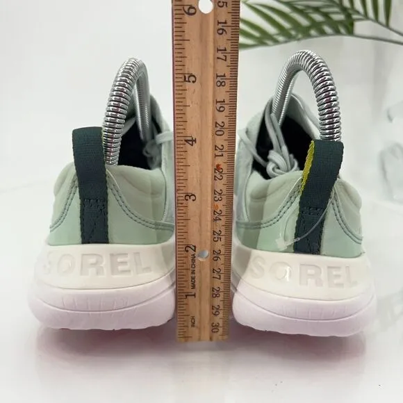 Sorel Explorer Blitz Stride Women's Size 6 Green White Lace Up Sneakers Shoes