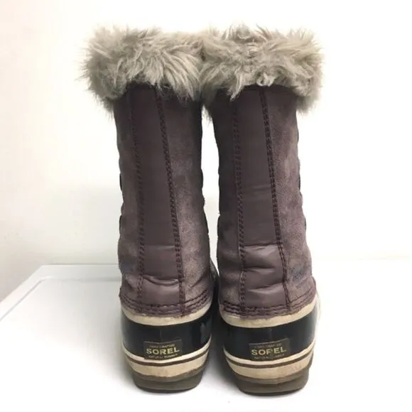 SOREL Youth Joan of Arctic Lace Up Winter Snow Boots Waterproof Purple Girl 4