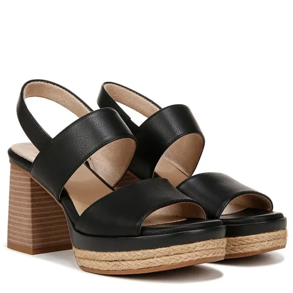 Soul Naturalizer Holly Sandals Platform Heels Black Size 9.5 NEW