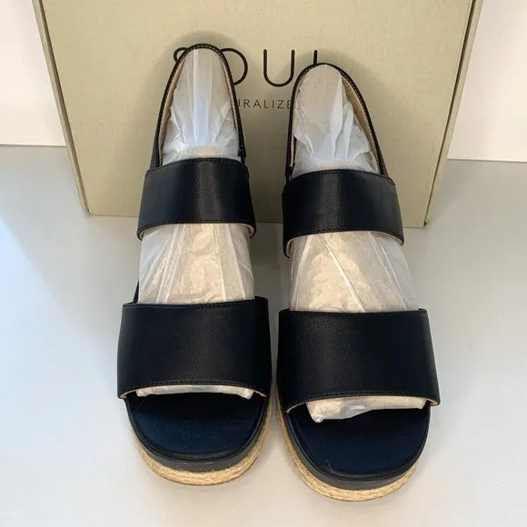 Soul Naturalizer Holly Sandals Platform Heels Black Size 9.5 NEW