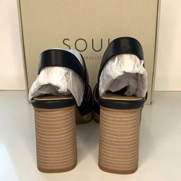 Soul Naturalizer Holly Sandals Platform Heels Black Size 9.5 NEW