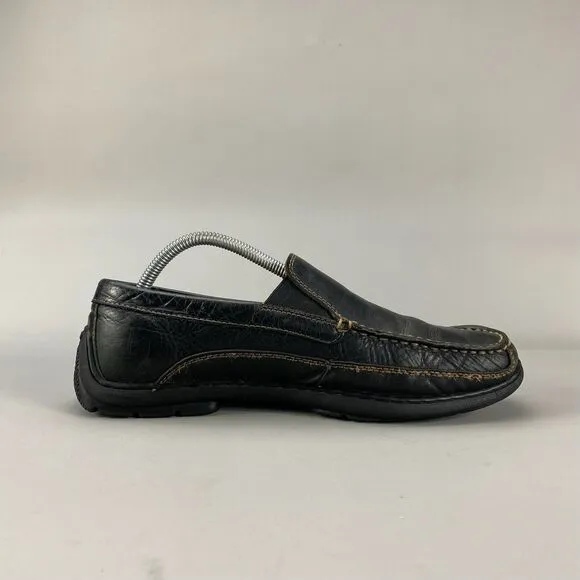 Sperry Gold Cup Men’s 9.5 M Black Leather Slip On Moc Toe Driving Loafers Casual