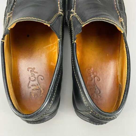 Sperry Gold Cup Men’s 9.5 M Black Leather Slip On Moc Toe Driving Loafers Casual