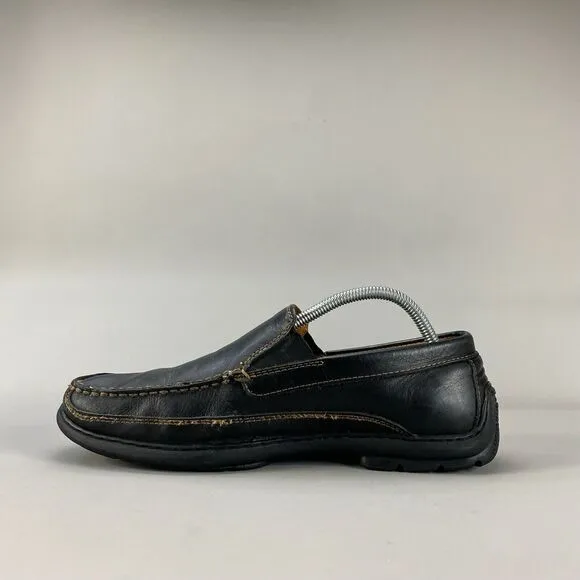 Sperry Gold Cup Men’s 9.5 M Black Leather Slip On Moc Toe Driving Loafers Casual