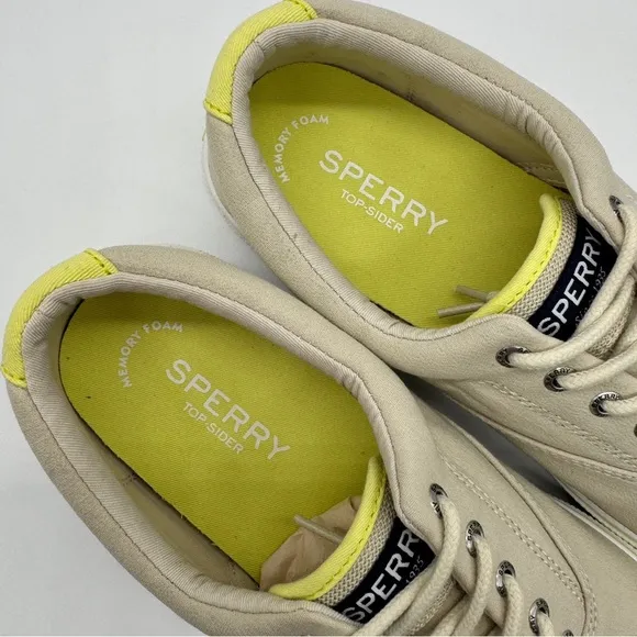 Sperry Halyard Summer Sneaker Men's Off White Sneakers 12