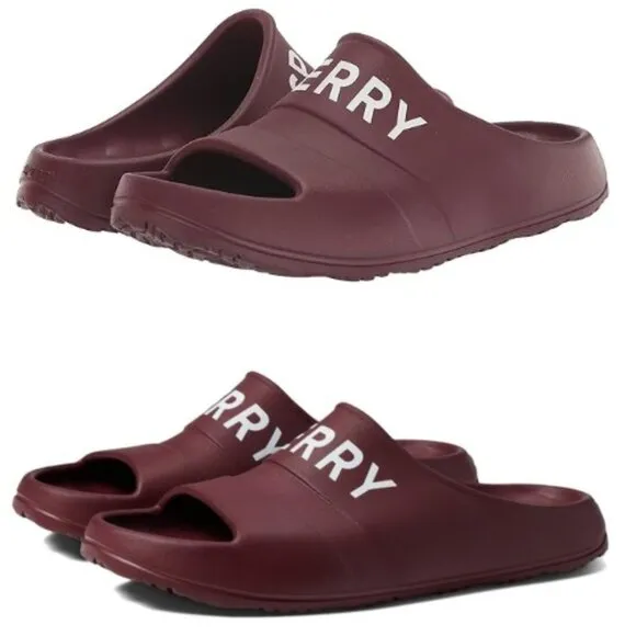 Sperry Men's float Zero Water Absorption Slide Sandals BURGUNDY 🆕NWT🏃‍♀️‍💨⚡🚚