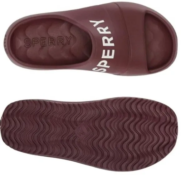 Sperry Men's float Zero Water Absorption Slide Sandals BURGUNDY 🆕NWT🏃‍♀️‍💨⚡🚚