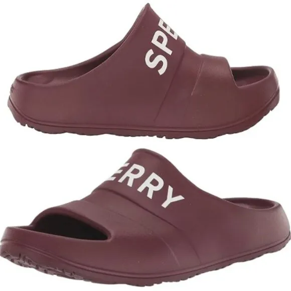 Sperry Men's float Zero Water Absorption Slide Sandals BURGUNDY 🆕NWT🏃‍♀️‍💨⚡🚚