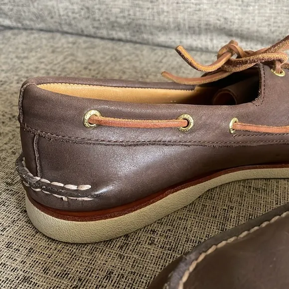 Sperry Men’s Gold Authentic Cup Loafers 2 Eye Boat Shoes Size 11