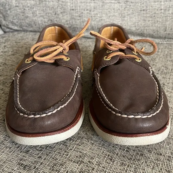 Sperry Men’s Gold Authentic Cup Loafers 2 Eye Boat Shoes Size 11