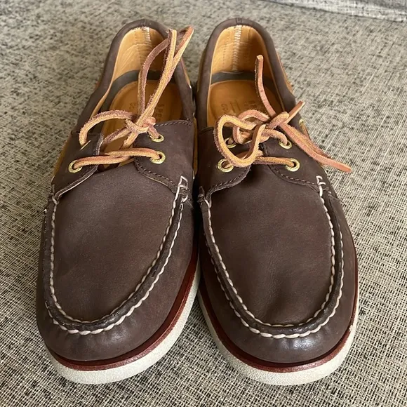 Sperry Men’s Gold Authentic Cup Loafers 2 Eye Boat Shoes Size 11