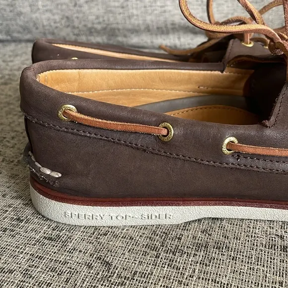 Sperry Men’s Gold Authentic Cup Loafers 2 Eye Boat Shoes Size 11
