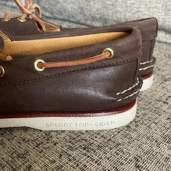 Sperry Men’s Gold Authentic Cup Loafers 2 Eye Boat Shoes Size 11