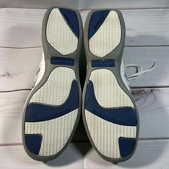 Sperry Top-Sider White Gray Athletic Sneakers Comfort Walking Shoe Men's Size 9M