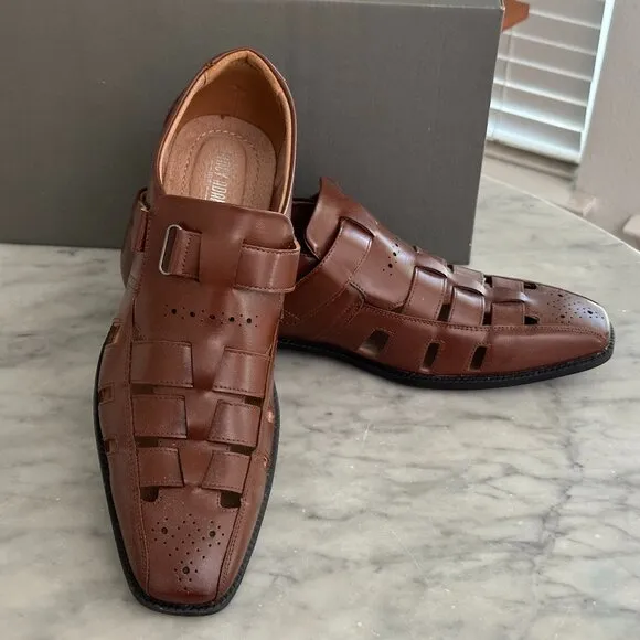 Stacy Adams &quot;Calax&quot; Dress Sandal - Size 13 M - Rich Cognac Brown - NEW!