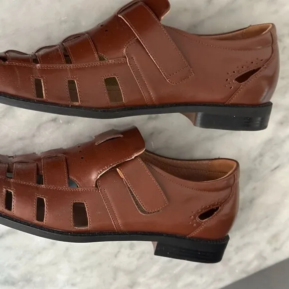Stacy Adams &quot;Calax&quot; Dress Sandal - Size 13 M - Rich Cognac Brown - NEW!