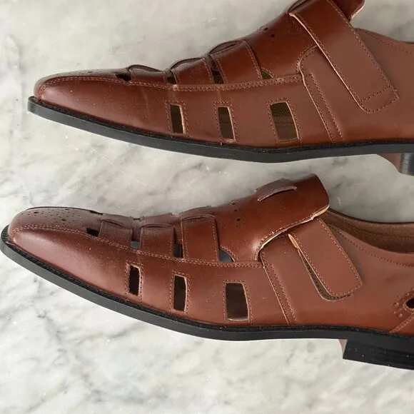 Stacy Adams &quot;Calax&quot; Dress Sandal - Size 13 M - Rich Cognac Brown - NEW!
