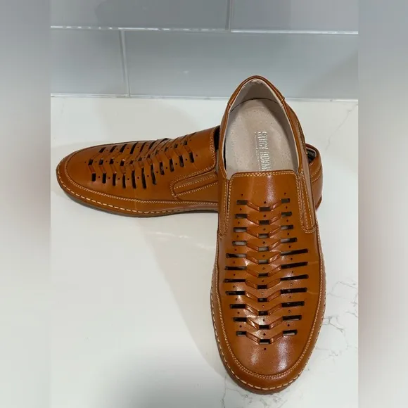 Stacy Adams Men's Naples Natural Genuine Leather Lined Casual Loafers Shoes 9.5