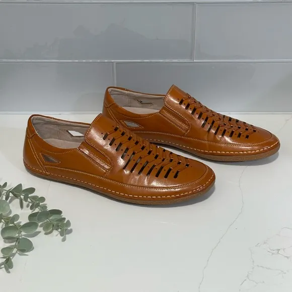 Stacy Adams Men's Naples Natural Genuine Leather Lined Casual Loafers Shoes 9.5