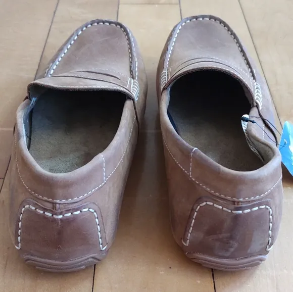 Stafford Men's Tan Leather Loafers