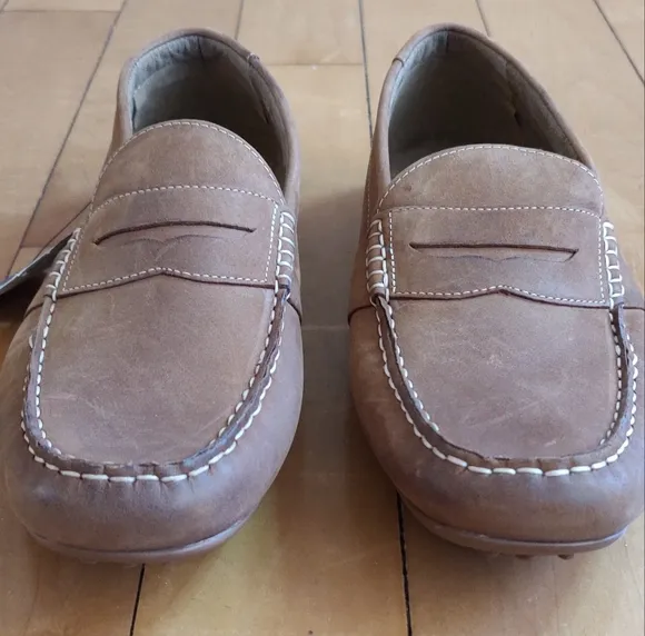 Stafford Men's Tan Leather Loafers