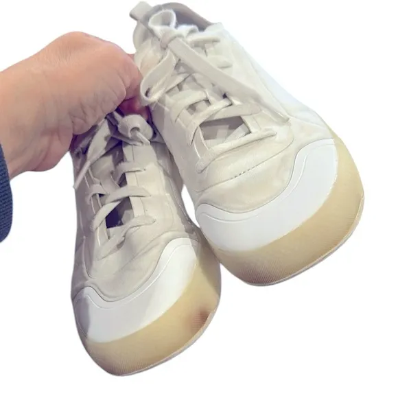 STELLA MCCARTNEY X ADIDAS TREINO MID CUT Women's WHITE CREAM Sneakers 8.5