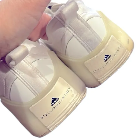 STELLA MCCARTNEY X ADIDAS TREINO MID CUT Women's WHITE CREAM Sneakers 8.5