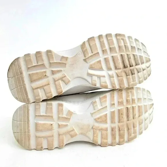 Steve Madde White Pastel Chunky Platform Lug Gum Bottom Sneakers - 9