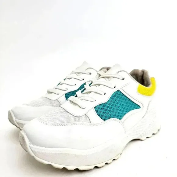 Steve Madde White Pastel Chunky Platform Lug Gum Bottom Sneakers - 9