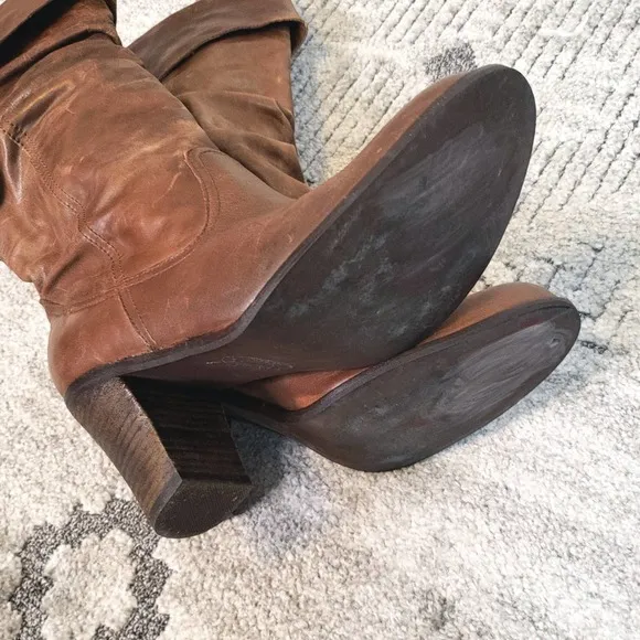 Steve Madden Brown Heeled Leather Boots