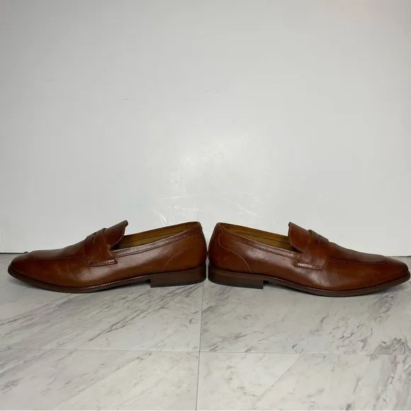 Steve Madden Darlton Cognac Leather Men’s Penny Loafer 10D